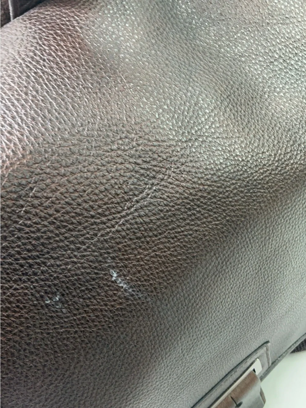 Banana Republic brown leather messenger bag.